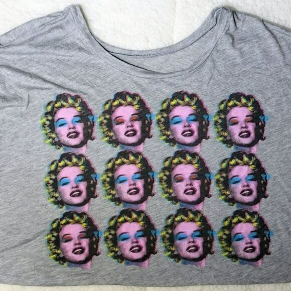 Andy Warhol Marilyn Monroe Gray Heather Tank Top Medium - Picture 1 of 5